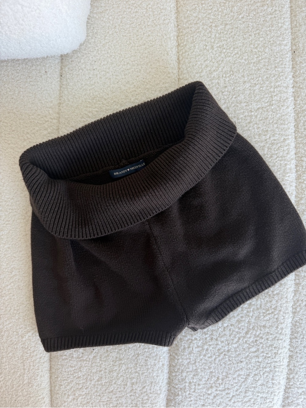 Brandy Melville Dark Brown Knit Shorts